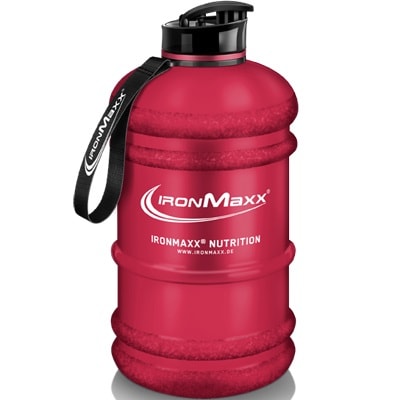 IronMaxx Water Bottle - 2200 ml - Red Frosted