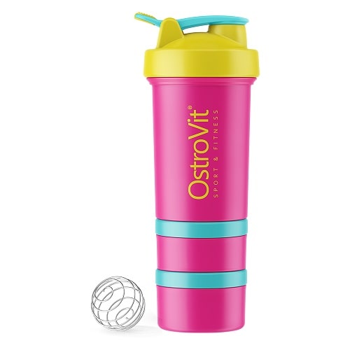OstroVit Shaker Premium 450 ml Miami Vibes Edition Yellow - Pink