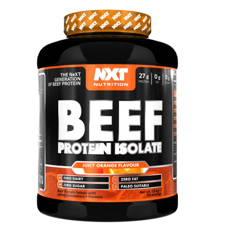 NXT Nutrition Beef Protein Isolate 1.8kg Juicy Orange Flavour