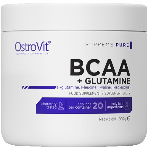 OstroVit BCAA + Glutamine - 200 g Unflavoured