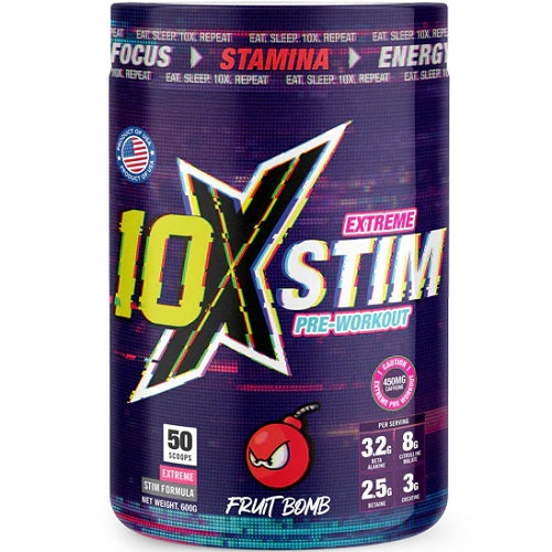 10X Athletic Extreme Stim Pre Workout 50 Servings