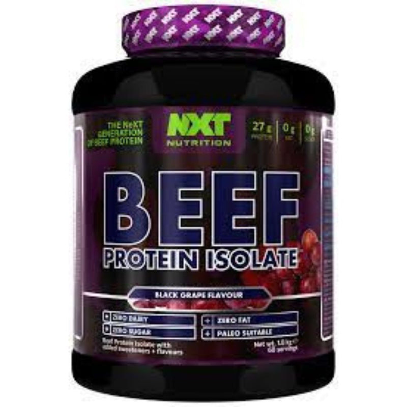 NXT Nutrition Beef Protein Isolate 1.8kg Black Grapes Flavour