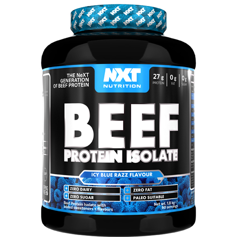 NXT Nutrition Beef Protein Isolate 1.8kg Icy Blue Razz Flavour