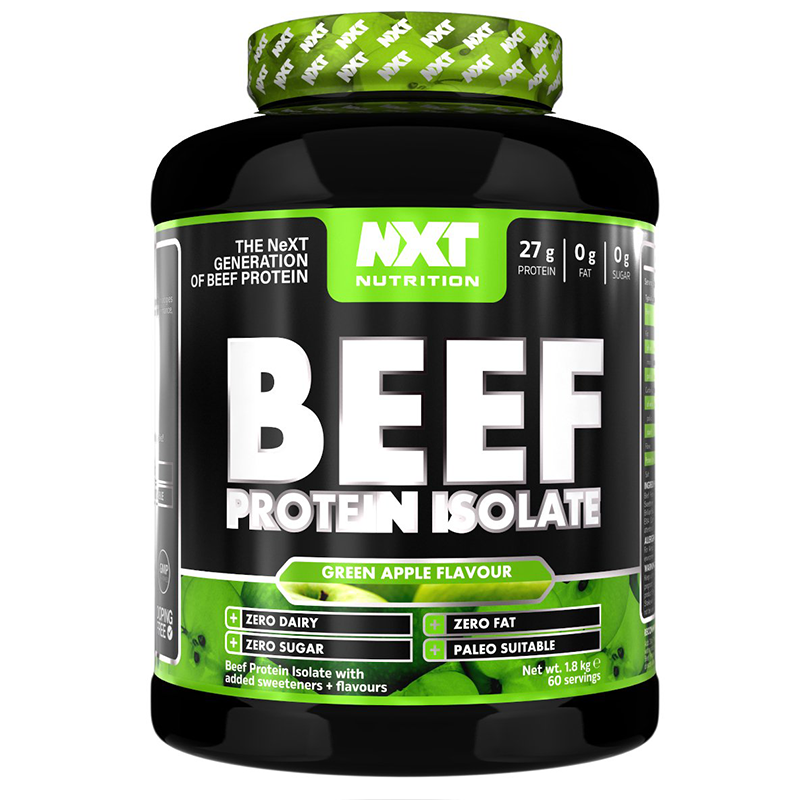 NXT Nutrition Beef Protein Isolate 1.8kg Green Apple Flavour