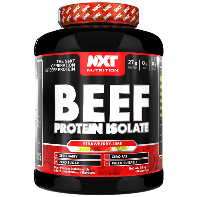 NXT Nutrition Beef Protein Isolate 1.8kg Strawberry Lime