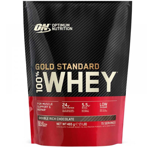 Optimum Nutrition Gold Standard 100% Whey Protein 450g Pouch Double Rich Chocolate