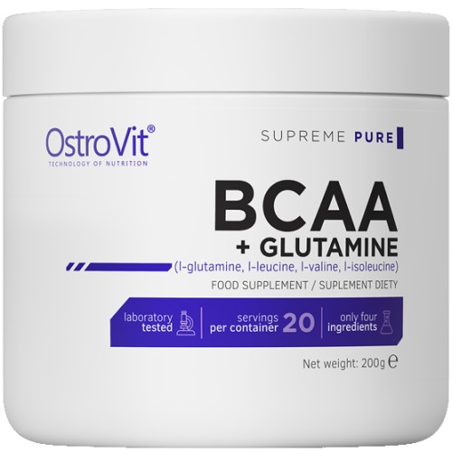 OstroVit BCAA + Glutamine - 200 g Unflavoured OstroVit BCAA + Glutamine - 200 g Unflavoured
