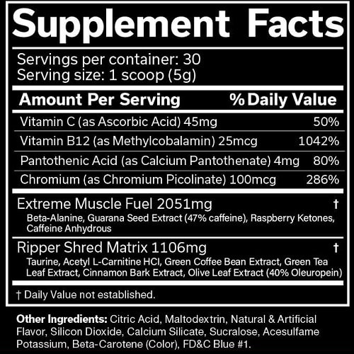 JNX Sports The Ripper! - 30 Servings JNX Sports The Ripper! - 30 Servings
