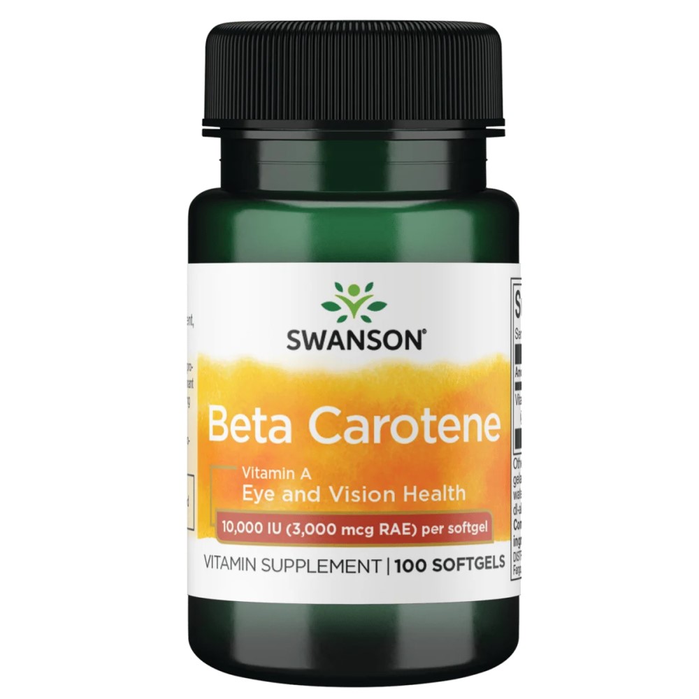 Swanson Beta-Carotene Vitamin A 10000IU - 100 Softgels Swanson Beta-Carotene Vitamin A 10000IU - 100 Softgels