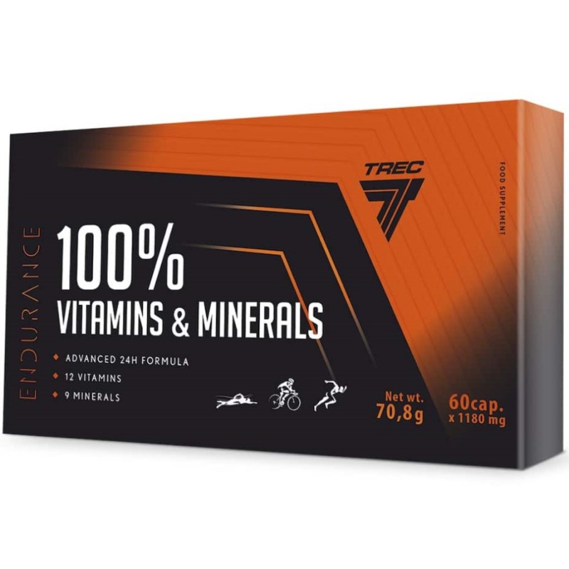 Trec Endurance 100% Vitamins & Minerals - 60 Caps Trec Endurance 100% Vitamins & Minerals - 60 Caps