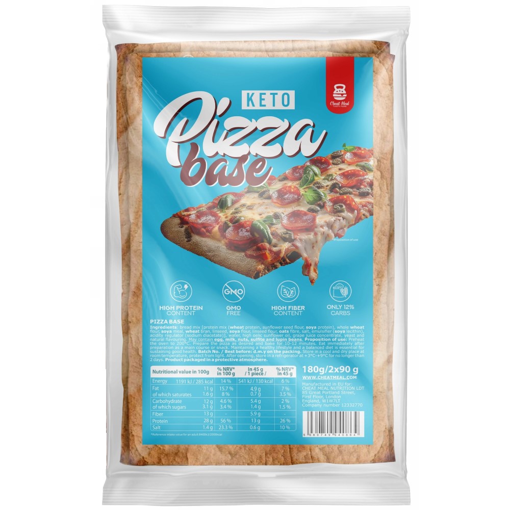 Cheat Meal Keto Pizza Base - 90g (Pack of 2) Cheat Meal Keto Pizza Base - 90g (Pack of 2)