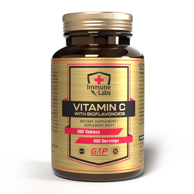 Immune Labs Vitamin C + Bioflavonoids - 100 Tabs Immune Labs Vitamin C + Bioflavonoids - 100 Tabs