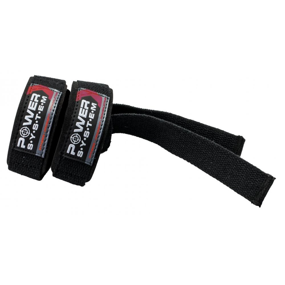 Power System Padded Lifting Straps - 2 Pcs - Black Power System Padded Lifting Straps - 2 Pcs - Black