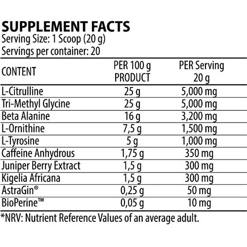 Dorian Yates NOX Pump Ultimate - 400 g Dorian Yates NOX Pump Ultimate - 400 g