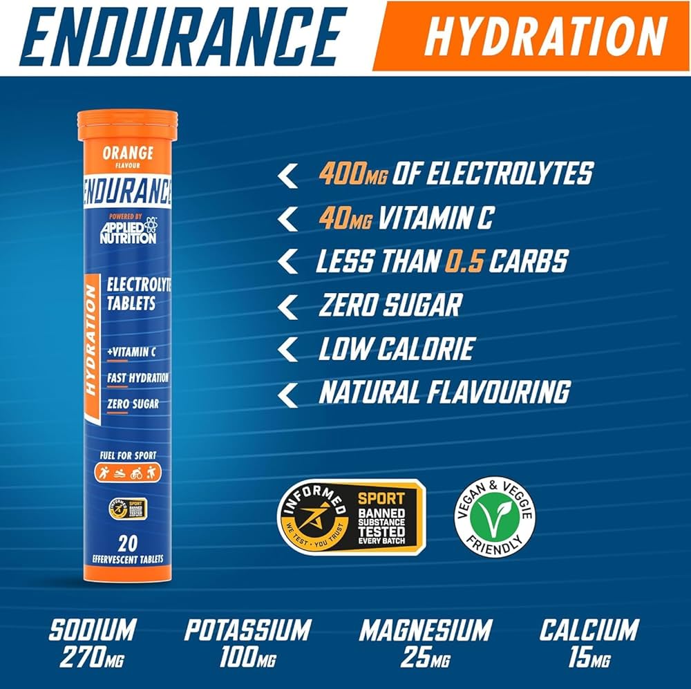 Applied Nutrition Endurance Hydration Zero - 20 Effervescent Tabs