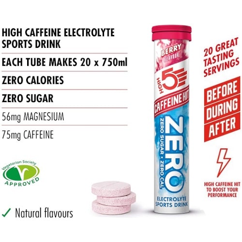 High5 Sports Nutrition Electrolyte Zero Caffeine Hit - 20 Tabs High5 Sports Nutrition Electrolyte Zero Caffeine Hit - 20 Tabs