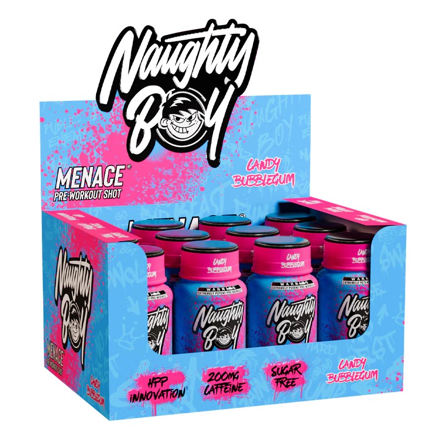 Naughty Boy Menace Pre-Workout Shot - 60ml (Set of 12) Naughty Boy Menace Pre-Workout Shot - 60ml (Set of 12)