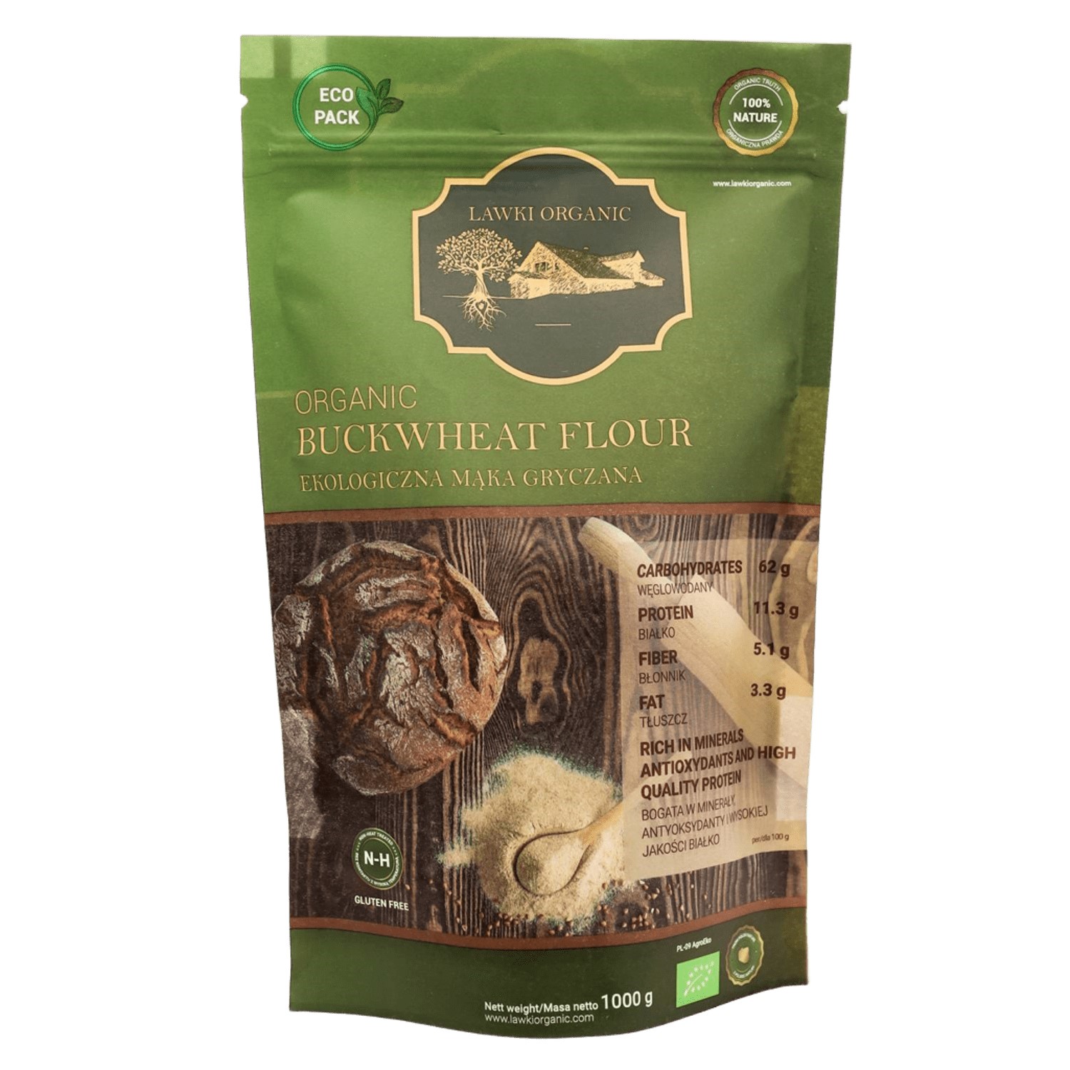 Lawki Organic Buckwheat Flour - 1000g