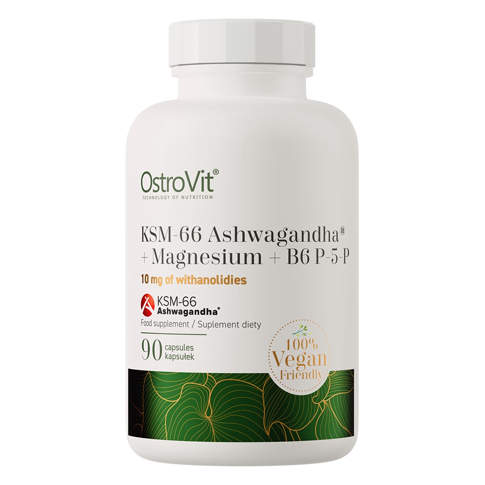 OstroVit KSM-66 Ashwagandha® + Magnesium + B6 P-5-P - 90 Caps OstroVit KSM-66 Ashwagandha® + Magnesium + B6 P-5-P - 90 Caps