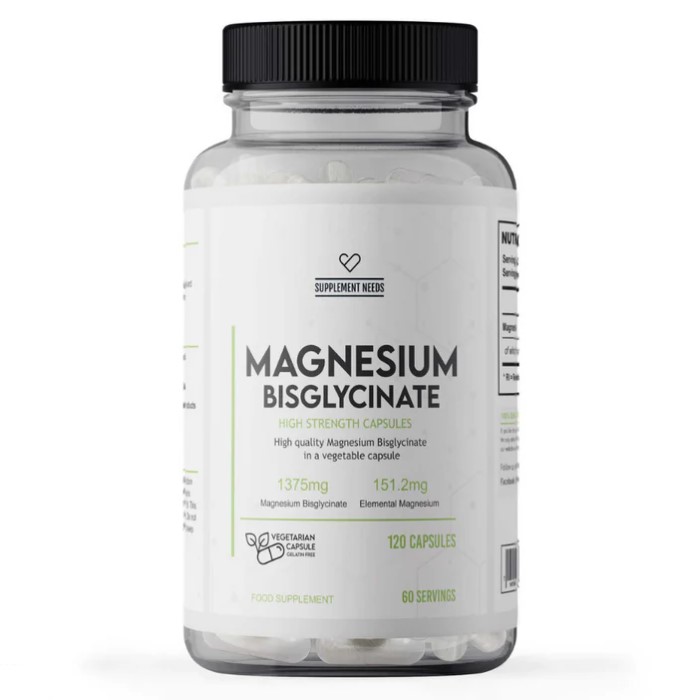 Supplement Needs Magnesium Bisglycinate - 120 Capsules Supplement Needs Magnesium Bisglycinate - 120 Capsules