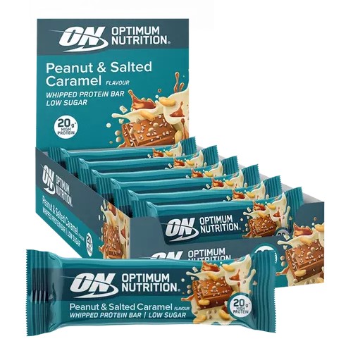 Optimum Nutrition Whipped Protein Bar - 65g Peanut and Salted Caramel (Box of 10) Optimum Nutrition Whipped Protein Bar - 65g Peanut and Salted Caramel (Box of 10)
